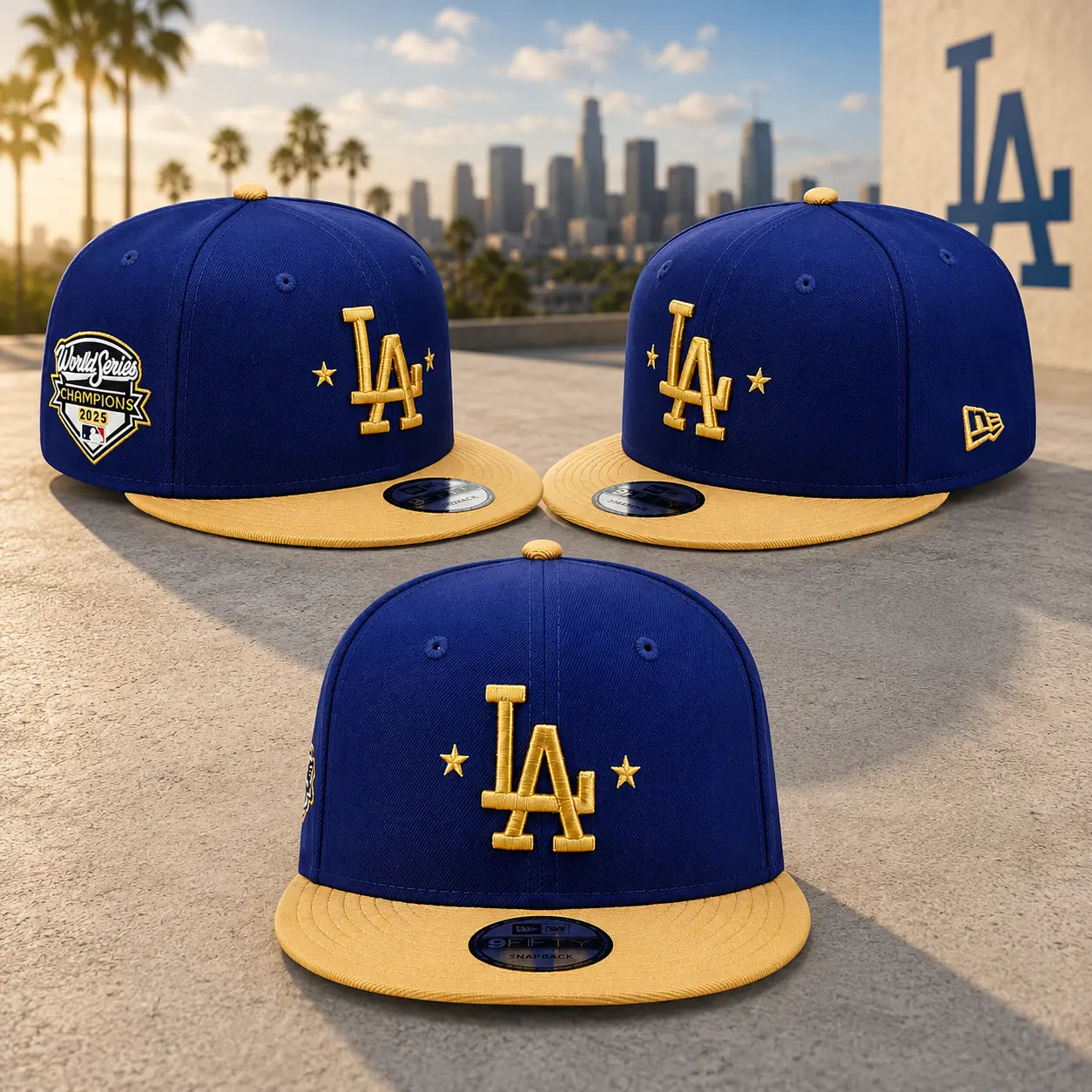 2026 Los Angeles Dodgers Royal Blue Gold Edition 9FIFTY Snapback Baseball Hat