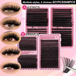 Large-capacity Slender and Soft False Eyelashes, Multi-functional Eyelash Book 60D-150D, Mixed Natural Fluffy Thick, 8mm-16mm Length, DD Curled Lashes, Daily Makeup, Charming Eyes, Beginner-Friendly, Reusable, eyelash extension, Christmas