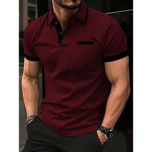 Manfinity Homme Men's Color Block Short Sleeve Polo Shirt
