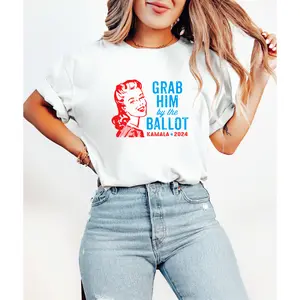 Kamala Harris Shirt, Madam President 2024, Grab Him By The Ballot Shirt, Political Candidate Campaign Shirt, Election Shirts, Democrat Shirt
