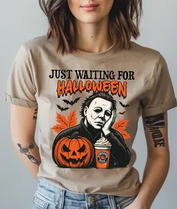 Just Waiting for Halloween DTF Transfer