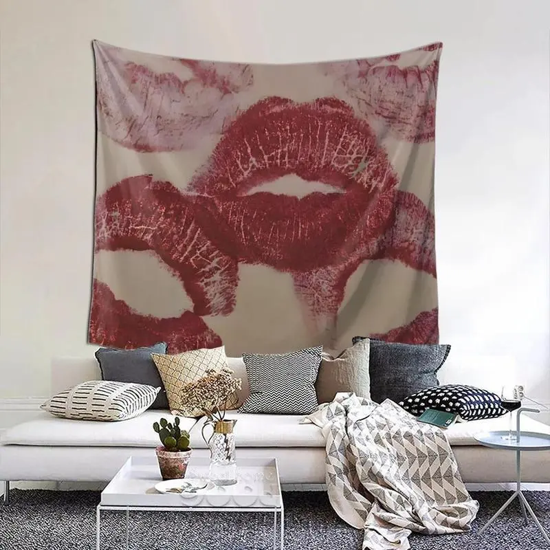 Coquette Red Tapestry For Bedroom Wall Hanging Downtown Girl Aesthetic Preppy Room Decor father's day gifts,gifts boyfriend,gifts for girl adults,gifts under 100 dollars,cheap stuff ,bathroom accessories,graduation,whimsical home decor, Ret