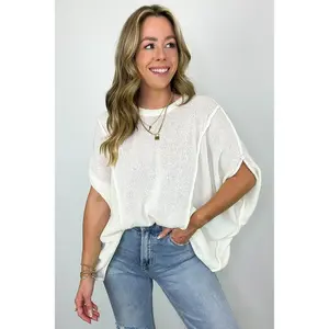 Candice Drop Shoulder Exposed Seam Sweater - BACK IN STOCK