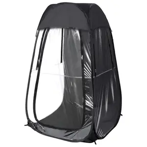 Portable Pop Up Sports Tent, Ideal Shelter for Outdoor Sports Events, Fishing and Camping, Protection from Cold Wind and Rain, Black