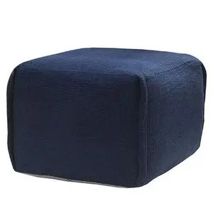 Ox Bay Patchwork Cotton Pouf Ottoman