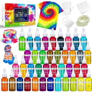 Tie Dye Kit - 40 Colors Fabric Tie Dye Kits for DIY Textile  Art - All-in-1 Tie-Dye Color  Set for Shirt, Hoodie, Fabric Clothes Painting, Party Supplies, Adults and  Handmade Crafts