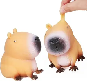 Extra Large & Super Soft Capybara Stress Balls, 2-Pack Squishy Stretchable Fidget Toys, Cute Animal Squeeze Toys for Kids Party Favors, Office & Classroom Sensory Stress Relief, Stress Relief Tool