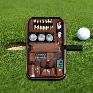 Golf Kit Outdoor Sports Golf Ball Bag Tee Scorecard Multi-Functional Storage Bag with Accessories, Essential Golf Equipment