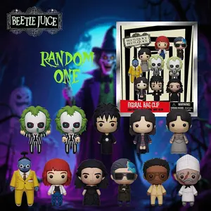 1PC Beetlejuice Officially Licensed 3D PVC Blind Bag Keychain Collection featuring Beetlejuice, Lydia, Unique Characters, and more Fun Unique Collectible Keychains for Beetlejuice Fans Perfect for Accessories and Gifts