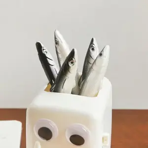 10-Pack Cute Ocean Series Ballpoint Pens, Fish-Shaped Ink Pens, Writing & Correction Supplies, Creative Fake Fish Design, Stationery Supplies, Unique Fish Shape