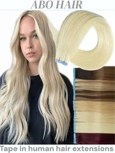 20 Pcs Tape-In Human Hair Extensions, 30g, 12-22 Inch, Natural Look, Easy Application, Long Lasting, Perfect for Volume & Length