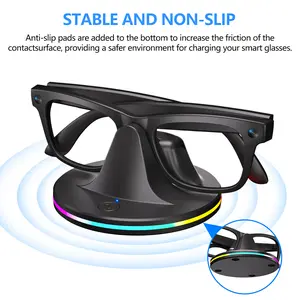 Meta Ray-Ban Wayfarer Skyler AI Smart Glasses Charging Stand with Anti-Slip Pads for Stable Charging Base