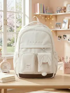 Cute Rabbit Ear Backpack for Teen Girls & College Students  Large Capacity 48×30×20cm Waterproof Laptop Backpack for School