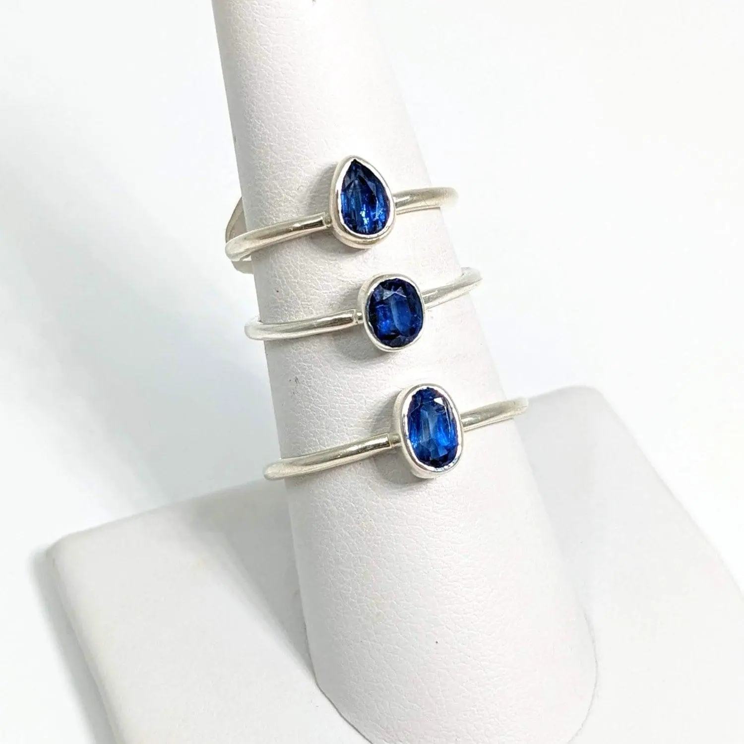 Blue Kyanite Faceted Sterling Silver Ring