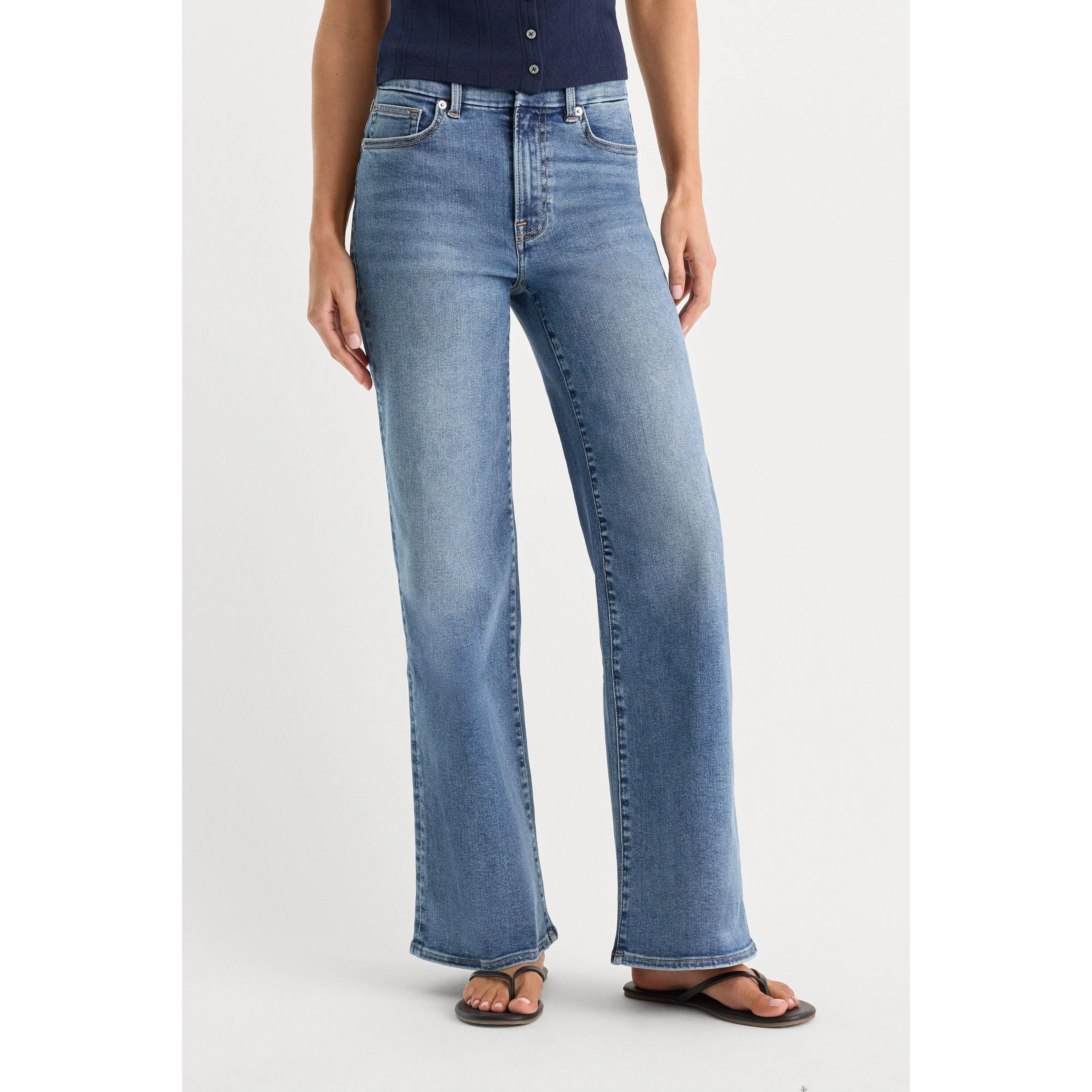 ALWAYS FITS PETITE SLIM PALAZZO JEANS | TAWNY