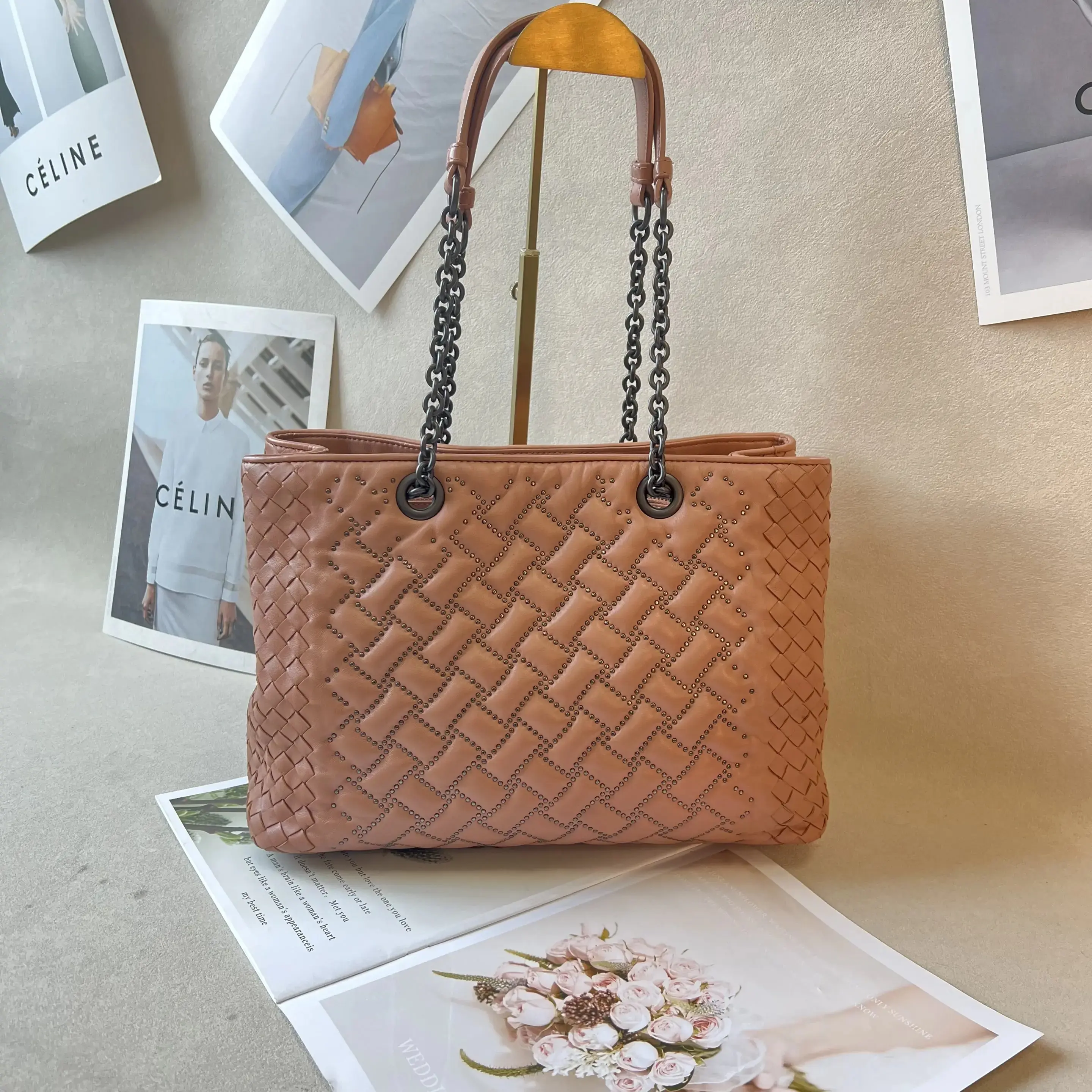 Pre-owned BOTTEGA VENETA BV Pink Tote Bag 0812RI/C8351741618