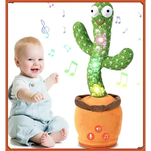 Dancing Talking Cactus Baby Toy, Mimicking & Repeating with Singing, Dancing and Recording, Volume Adjustable, Easter Basket Stuffers for Infants Toddlers Boys and Girls(Gag Toys & Practical Jokes)(Gag Toys & Practical Jokes)
