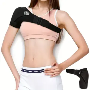 2 PACK Adjustable Clamp Compression Shoulder Sleeve Brace for Men and Women Torn Rotator Cuff Compression Pain Rotator Support Sleeve Dislocation Stability Immobilizer Fits Left and Right Arm