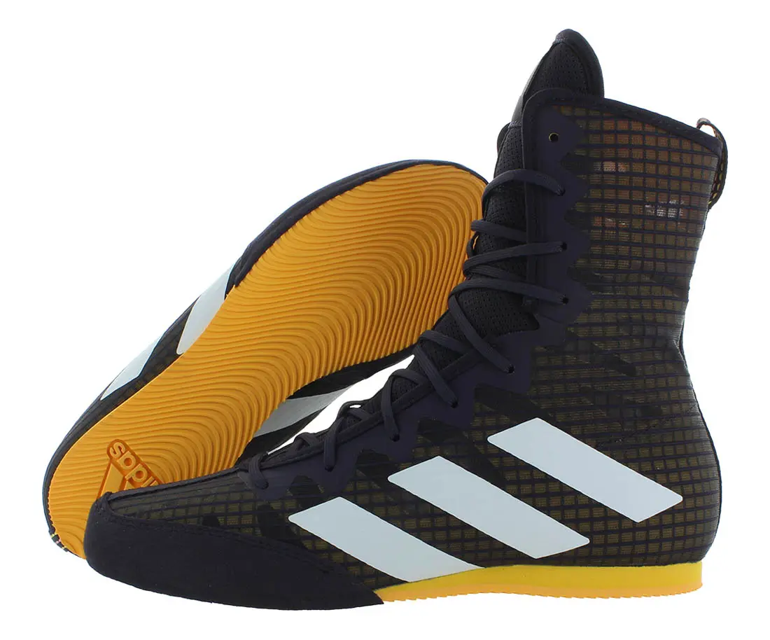 Adidas Box Hog 4 Athletic Shoes, Unisex High-Top Boxing Trainer with Breathable Mesh Upper and Supportive Fit, Sneaker, Sports Shoes, Footwear, Closed, Casual, Walking Shoes