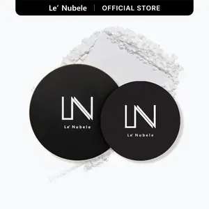 [Le Nubele] AZULENE FACE COVER FIXING POWDER DUO SET | Translucent Setting Powder | Pore-Blurring + Matte Finish | Hybrid Skincare-infused Makeup | Korean Cosmetic | 0.35 fl. oz + 0.10 fl. oz