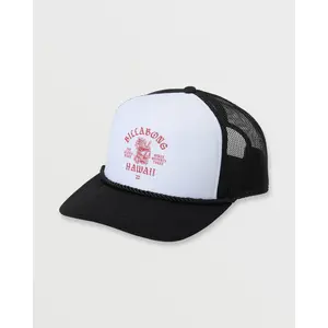 Mai Tai Hi Foam Trucker Hat - Black White Mesh Back Snapback Mesh Cap Casual Outfits Cap