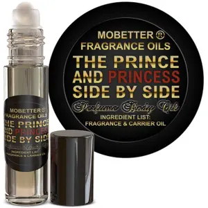 MOBETTER FRAGRANCE OILS The Prince and Princess Side By Side Perfume Unisex Body Oil, Ginger, Green tea, Marshmallow, Our Impression of I Don't Need A Prince By My Side To Be A Princess