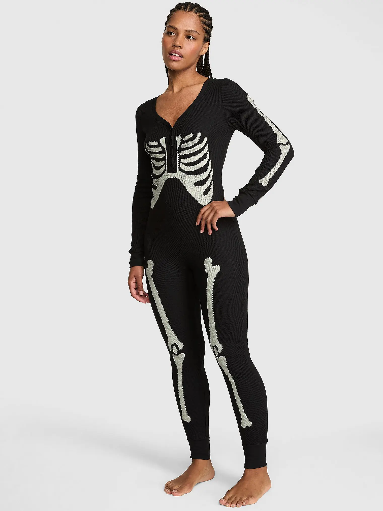 PINK Halloween Thermal Onesie PINK Halloween Thermal Onesie