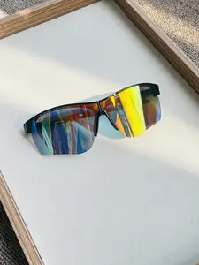 All-Terrain Foldable Sunglasses｜3D Foldable PC Frame, Cool Mirrored UV & Anti-Glare Lenses. 5 Dazzling Colors with Carry Pouch, Your Do-It-All Gear for Cycling/Running/Hiking