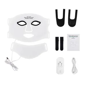 LED Silicone Face Mask, 7 Color Deep Skincare Light, Lightweight Fit, Type-C Charging, Rechargeable Facial Mask, Facial Mask and Neck Mask
