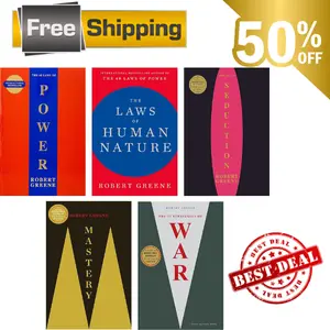 Robert Greene The Concise 5 Books Set (The Concise 48 Laws Of Power, The Concise Laws of Human Nature, The Concise Mastery, The Concise Art of Seduction & The Concise 33 Strategies Of War)