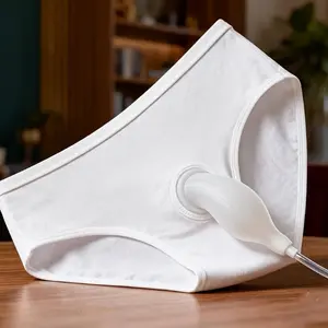 Men's Cotton Wearable Urine Collector Set, 27.05oz Large Capacity, Smooth Breathable Incontinence Protective Briefs with Adjustable Belt for Elderly (Sports & Outdoor Accessories)
