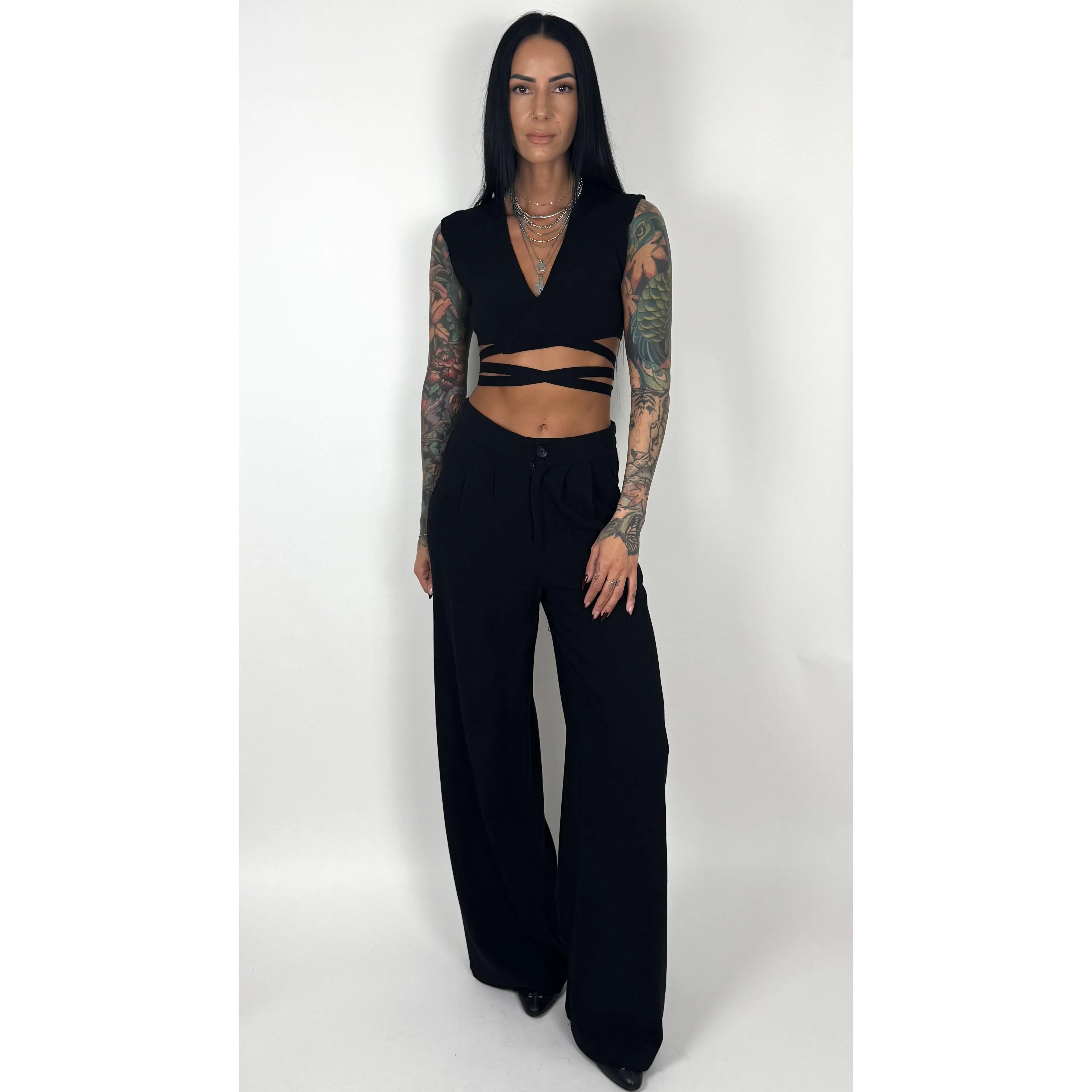 POWER MOVE LINEN TROUSERS