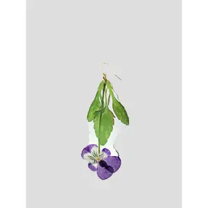 Violet Pansy Earrings