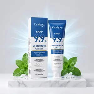 Oralhoe 9.9% nHAP Hydroxyapatite Toothpaste, Fresh Peppermint Mint Toothpaste for Cleaner Teeth, Fresher Breath & Brighter-Looking Smile, 120g