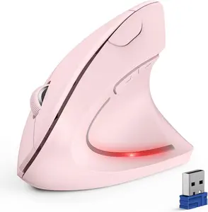 TECKNET Ergonomic Mouse, Wireless Bluetooth Vertical Mouse, 4800 DPI Optical Tracking, 6 Adjustable DPI, Quiet Clicks, 2.4GHz with USB A Receiver, 12 Months Battery, 6 Buttons, Wide Compatibility