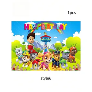 1 piece of outstanding birthday backdrop, festival party decoration items, scene setting props, dog cartoon birthday banner, perfect party decoration, surprise gift, the best gift for fan's festival party decoration, party atmosphere decoration