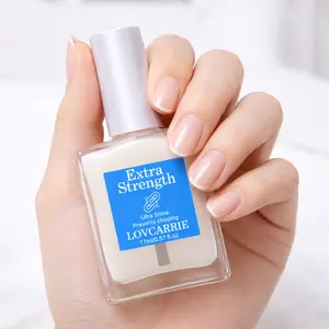 LOVCARRIE Extra Strength Nail Strengthener 17ml Ultra Shine Natural Nude Color Quick Drying Restores Brittle Nails Ideal for Everyday Wear & Holiday Gift