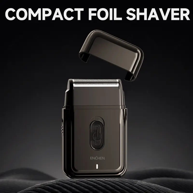 ENCHEN Electric Foil Shaver for Men, Compact Shaver, One-Button Use Waterproof Comfort Body Shaver for Men, Comfortable Grip, Rechargeable Cordless Shaver, Deep Clean Shave Anytime, Anywhere, Portable Design - Ideal Companion for Home and Travel