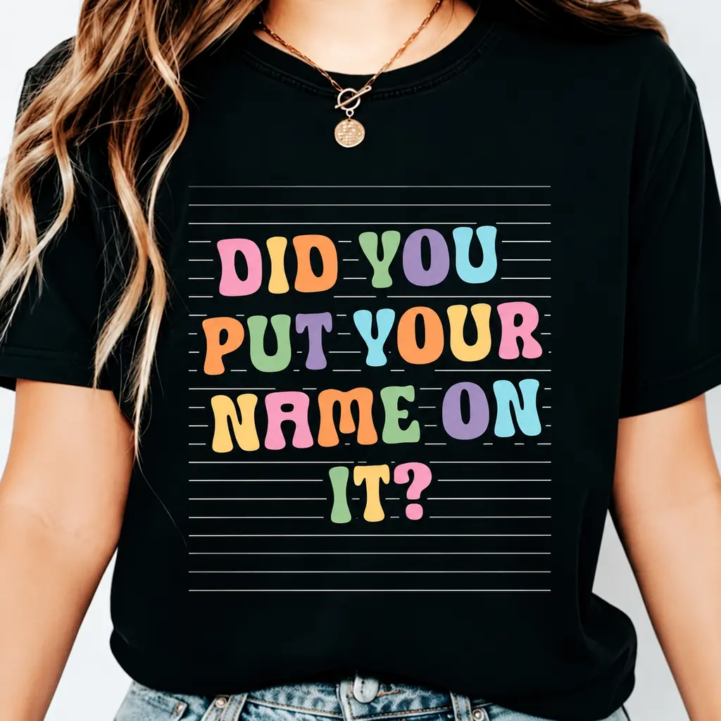 School-Themed Graphic T-Shirt, Men's-Women's Short-Sleeve Crew Neck Tshirt, Lightweight Machine-Washable Casual Apparel, Humorous Print Novelty Gift for Educators