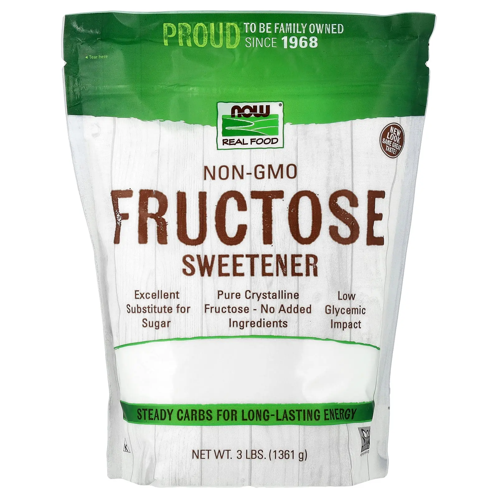 NOW Foods Fructose Sweetener, 3 lbs (1,361 g)