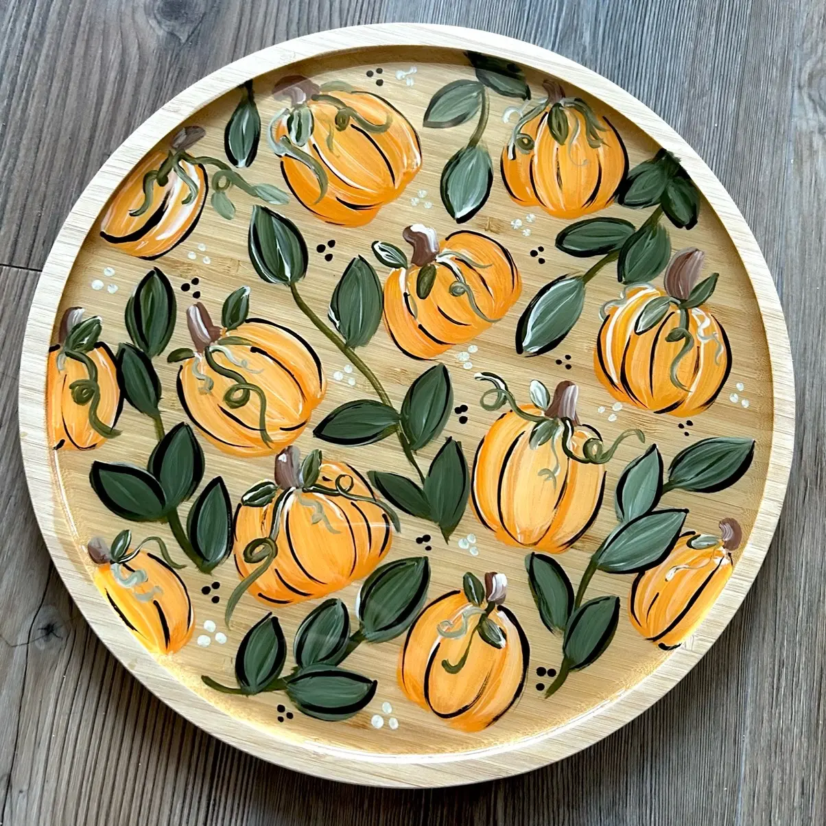 Hand-Painted Resin Halloween Trays for Home Organization - Ghosts and Pumpkins Theme