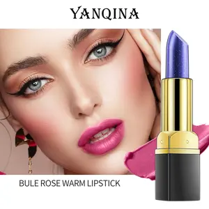 Blue Rose Temperature-Sensitive Color-Changing Lipstick Lipgloss, Long-Lasting Hydrating Glossy Finish, Suitable for All Skin Types