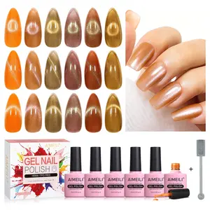 Orange Magnetic Nail Polish Kit (SET6-67_10ML)