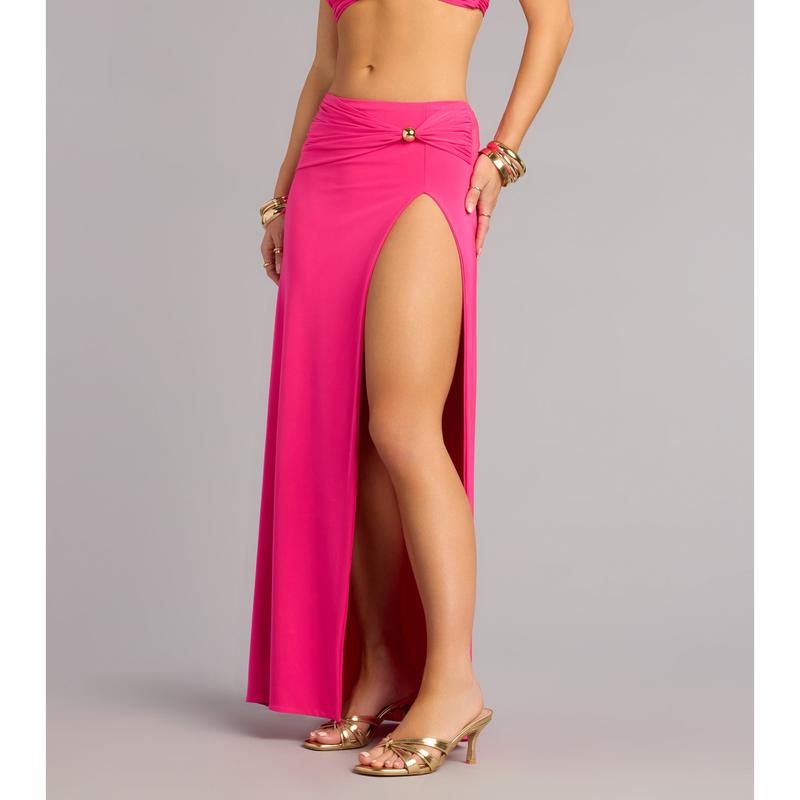 Eyes On You High Slit Maxi Skirt