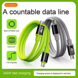 Radea 240w Super Fast Charging Cable, USB-C to USB-C Silicone Charger, Compatible with 120w/100w, 480mbps High-Speed Transfer