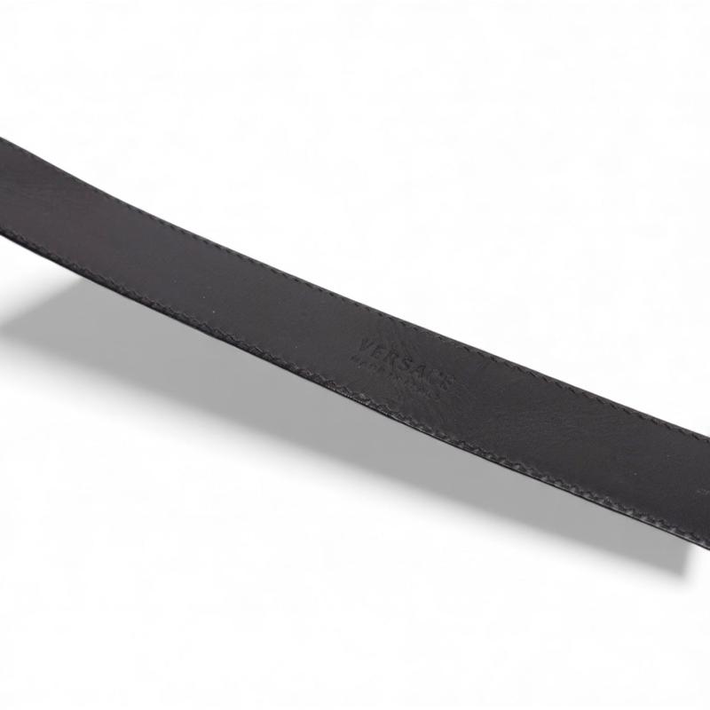 Pre-owned Authentic, Unisex Versace La Medusa Two tone Belt, IT 100/40