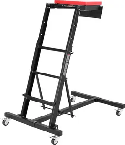 Automotive Engine Creeper Heavy Duty Foldable Creeper with Adjustable Height 45" to 66" 400 LBS Capacity High Creeper 4 Brake Caster Wheels&Padded Deck,Industrial-Grade Creeper for Auto Repair&Truck