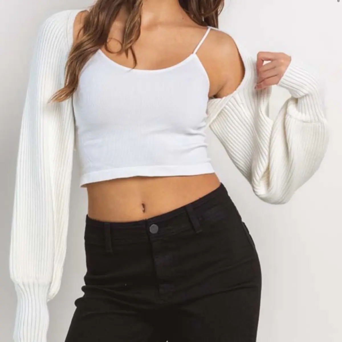 Cream shrug bolero