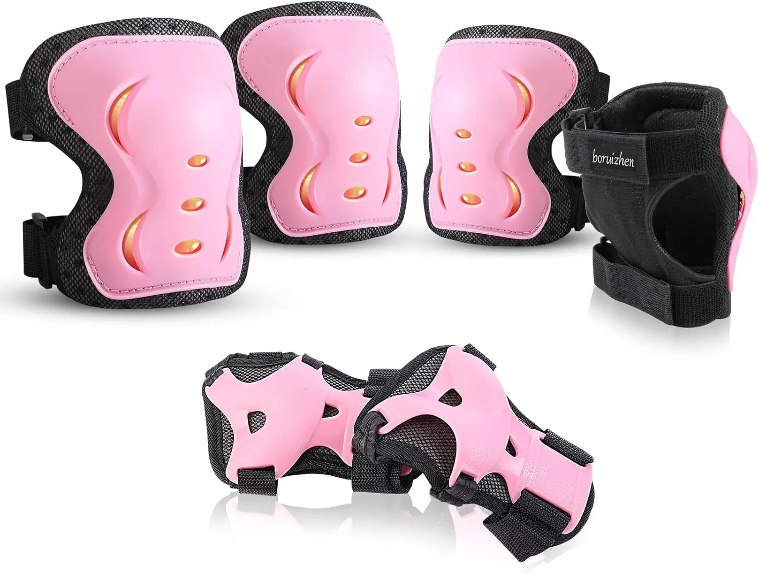SportsKnee Pads and Elbow Pads Set with Wrist Guards for Kids, Youth & Adults