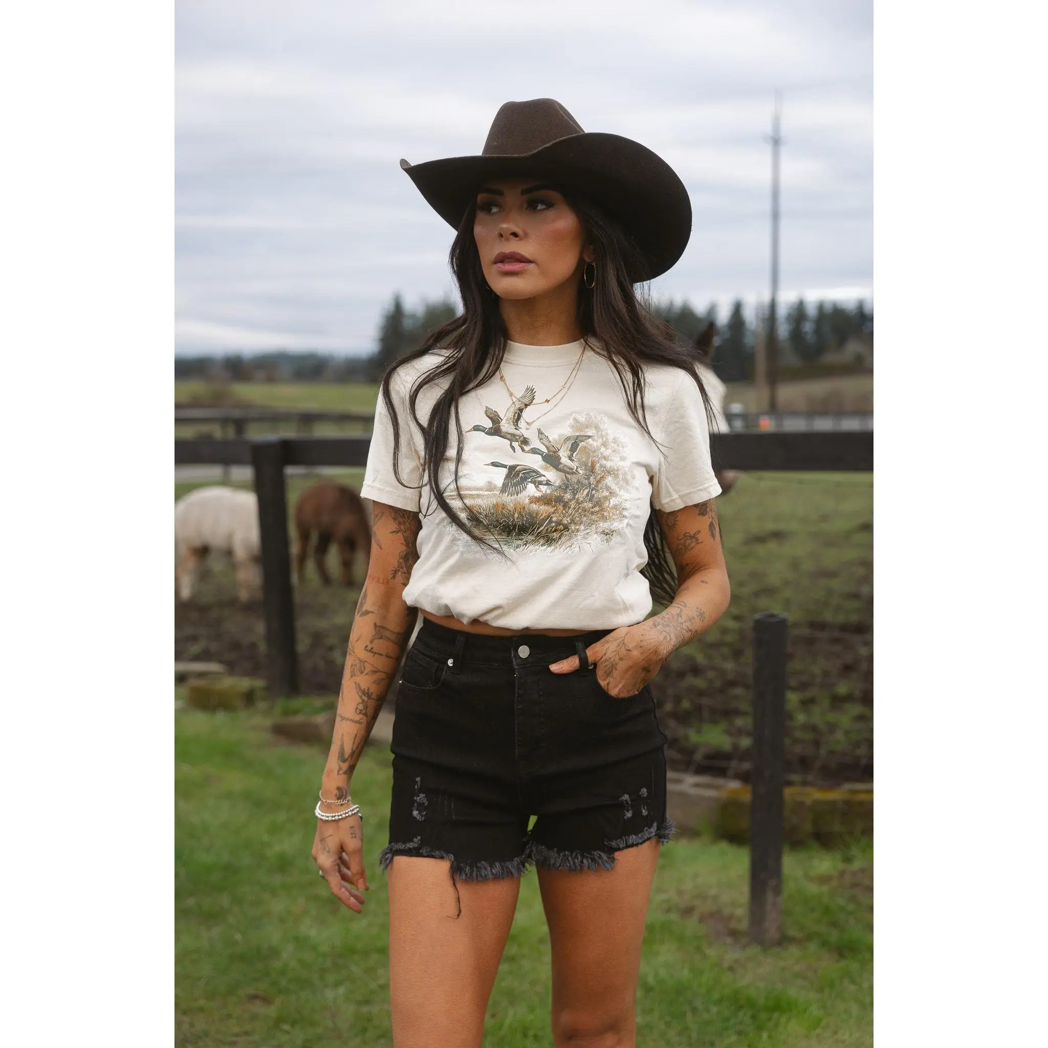 On The Go Risen Distressed Shorts - Black